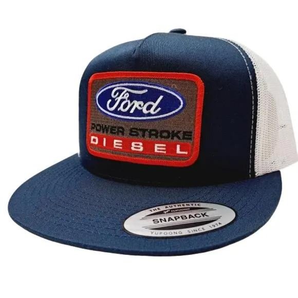Retro Super Duty Powerstroke Engines Ford Diesel Embroidered Patch Trucker Hat main image 4